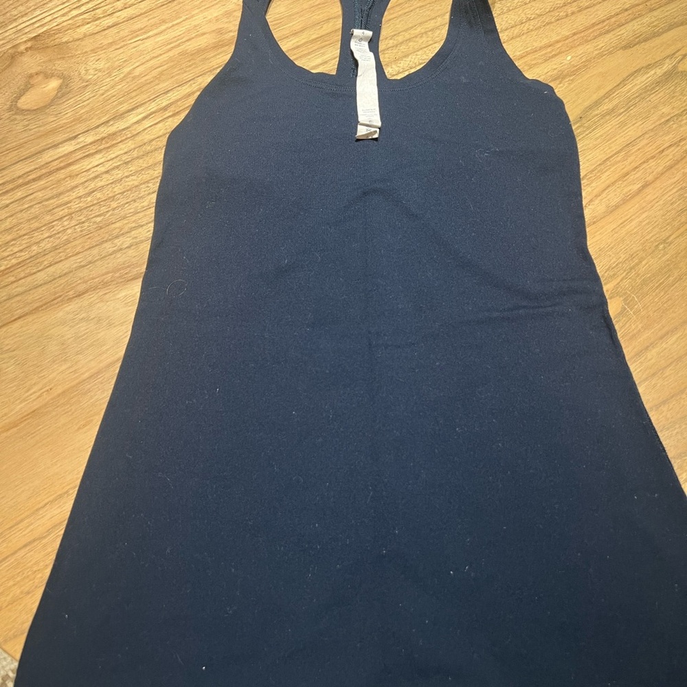 Lululemon Athletica Blue Fitted Sleeveless Tank Top